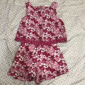 Girls Floral Romper